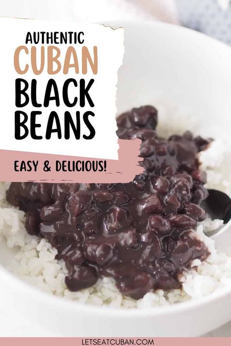 Experience the authentic taste of Cuba with our delicious Cuban black beans recipe, also known as Frijoles Negros, a hearty and flavorful dish. Cuban Black Beans From Can, Coconut Black Beans, Easy Cuban Black Beans, Cuban Black Beans Canned, Black Beans Cuban Style, Cuban Black Beans And Rice Authentic, Cuban Beans Recipe, Cuban Black Beans Instant Pot, Authentic Cuban Black Beans Recipe