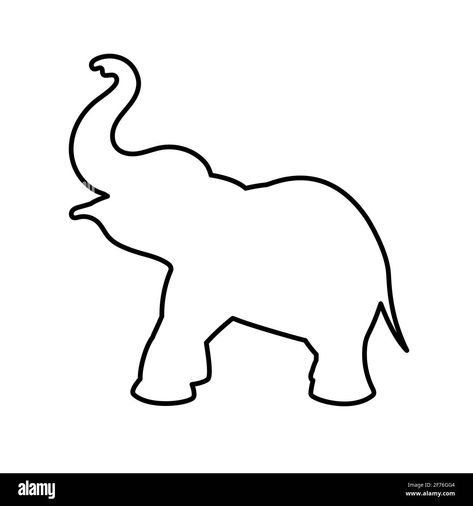 Outline Of Elephant, Elephant Outline Drawing, Cartoon Elephant Drawing, Motif Vector, Elephant Template, Elephant Outline, Animal Embroidery Patterns, Elephant Silhouette, Elephant Images