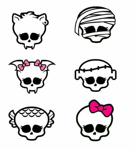 Monster High Tattoo Ideas, Monster High Cookies, Monster High Tattoo, High Stickers, Minimalistic Tattoo, Halloween Doodles, Sticker Tattoo, Arte Monster High, Monster High Pictures