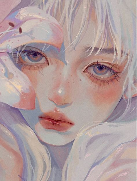 Semi Realistic Anime Art Style Sketch, Coquette Pink Aesthetic, Coquette Pfp, الفن الرقمي, Coquette Pink, Arte Sketchbook, Digital Art Anime, Realistic Art, Ethereal Art