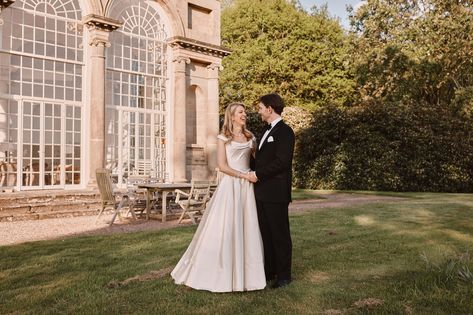 Which were the five most elegant high society wedding dresses of 2022? | Tatler High Society Wedding, Long Lace Veil, Society Wedding, Timeless Wedding Gown, Savannah Miller, Charles Dance, Family Estate, Classic American Style, Countryside Wedding