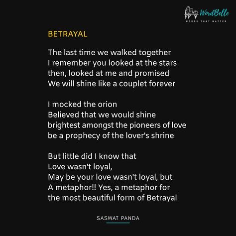 A poem on the phenomenon that hurts more than any other pain, Betrayal... #poetry #shayari #Indianshayar #Delhi #anIndianpoet #lovepoetryisdeep #loveisntobjective #India #wordlove #wordbelle #wordsthatmatter Shayari On Betrayal, Poems On Betrayal, Betrayal Shayari, Betrayal Poetry, Poem Love, Love Poem, Love Poetry, Look At The Stars, A Poem