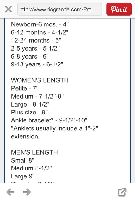 Bracelet size chart Ankle Bracelet Size Chart, Abbreviations To Put On Bracelets, Clay Bracelet Size Chart, Anklet Size Chart, Stretch Bracelet Size Chart, Jewelry Charts, Hairbow Tutorials, Hemp Bracelet Diy, Jewelry Basics