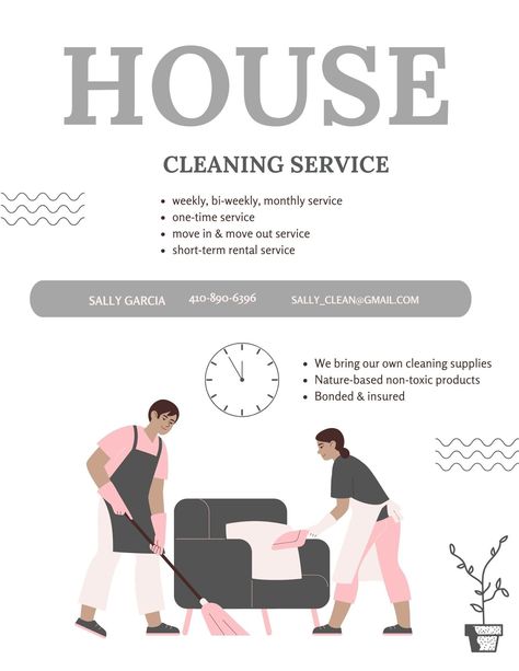 This beautiful House cleaning Service flyer  is editable and allows you to purchase, edit, and personalize in a matter of few simple clicks. (Size 8.5 X 11 in) You will receive access to your template instantly after purchasing and can edit in an easy-to-use web application!  Instant Download Printable only- This listing does not offer any physical item for shipment. Cleaning Service Flyer Templates Free, Cleaning Flyer Ideas, Cleaning Advertising Ideas, Cleaning Cartoon, Lotto Win, House Keeper, Cleaning Flyers, Cleaning Service Flyer, Business Promo