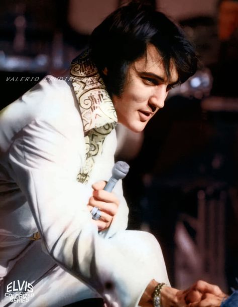 EP Color - "l want you to know that Elvis, at his core,... 1970s Elvis, Black Elvis, Anniversary Postcard, Elvis Presley Concerts, Elvis Presley Family, Elvis Jumpsuits, King Elvis Presley, Elvis In Concert, Elvis Presley Pictures