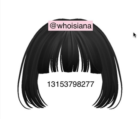 Black Bangs Roblox Id, Roblox Black Bangs Codes, Black Bangs Code, Hime Bangs, Brown Hair Roblox Id, Brown Hair Id, Code Brookhaven, Bangs Extensions, Brown Hair Roblox