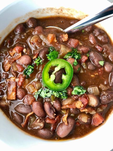 Borracho Beans (Drunken Beans) – JuicyBites Borracho Beans, Drunken Beans, Scratch Cooking, Mexican Beer, Cooking Dried Beans, Pinto Beans, Pantry Staples, Dried Beans, All You Need Is