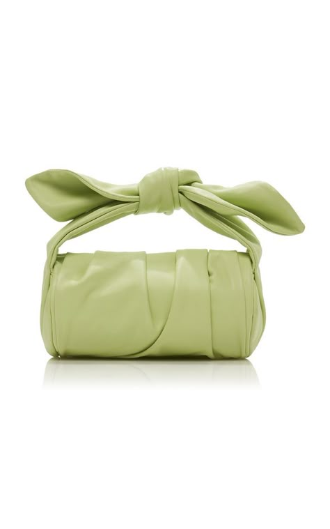 Rejina Pyo Nane Knotted Leather Top Handle Bag Spring Handbags, Leather Bag Design, Green Accessories, Green Handbag, Bags Ideas, Ladies Bag, Ladies Bags, Spring Accessories, Trendy Handbags