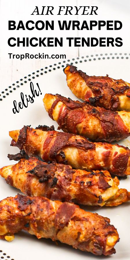 Air Fryer Bacon Wrapped Chicken, Bacon Wrapped Bbq Chicken, Bacon Wrapped Chicken Recipes, Air Fried Chicken Tenders, Air Fryer Recipes Chicken Breast, Bacon Wrapped Chicken Breast, Air Fryer Meals, Bacon Wrapped Chicken Bites, Air Fryer Bacon