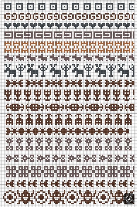 Colorwork Chart Christmas, Simple Fair Isle Chart, Colorwork Knitting Charts, Knitting Charts Free, Knitting Motifs, Fairisle Patterns, Punto Fair Isle, Motif Fair Isle, Fair Isle Chart