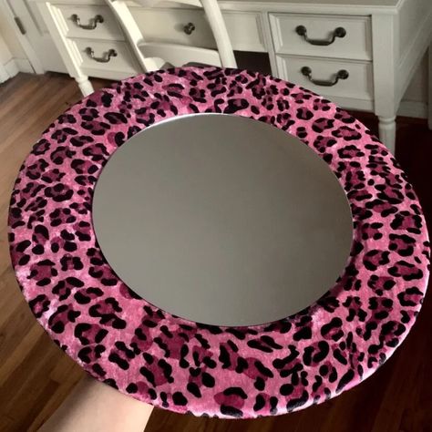 Vanity Tray w/ Mirror Leopard Print Home Y2K Gifts Bratz Dolls Pink Room Decor | eBay Y2k Decorations Room, 2000s Aesthetic Room Decor, Things To Get At 5 Below, Cheetah Home Decor, Barbie Core Decor, Iconic Room Decor, Bratz Bathroom, Mcbling Vanity, Cheetah Print Room Decor