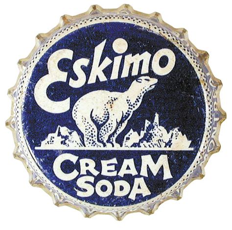 Vintage soda-bottle cap, Eskimo Cream Soda, Gail Anderson Gail Anderson, Vintage Soda Bottles, Typography Book, Inspirational Typography, Fairy Coloring Pages, Typography Lettering, Bottle Cap Crafts, Soda Bottle, Fairy Coloring