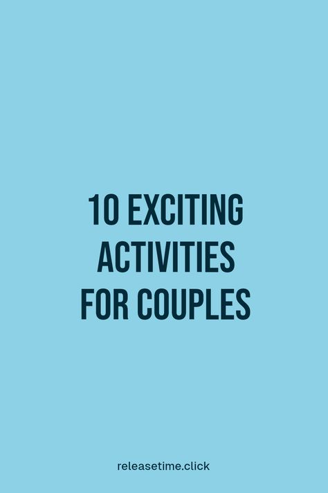 Are you looking to spark some fun and creativity in your relationship? Check out these 10 exciting activities for couples that can enhance your bond and create lasting memories. From playful games at home to adventurous outings, each activity offers a unique way to connect with your partner. Whether you're a new couple or have been together for years, these ideas will bring joy and intimacy back into your time together. Get ready to strengthen your relationship one fun activity at a time! Activities For Couples, Games At Home, Fun Couple Activities, Couples Weekend, Couple Activities, Bonding Activities, New Couple, Weekend Activities, Couple Games