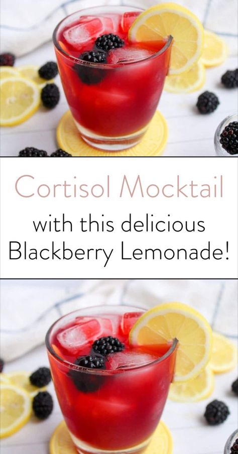 Cortisol Lowering, Blackberry Lemonade, Lower Cortisol, Drink Recipies, Lower Cortisol Levels, High Cortisol, Healthy Sweet Treats, Cocktail Recipes Easy, Mocktail Recipe