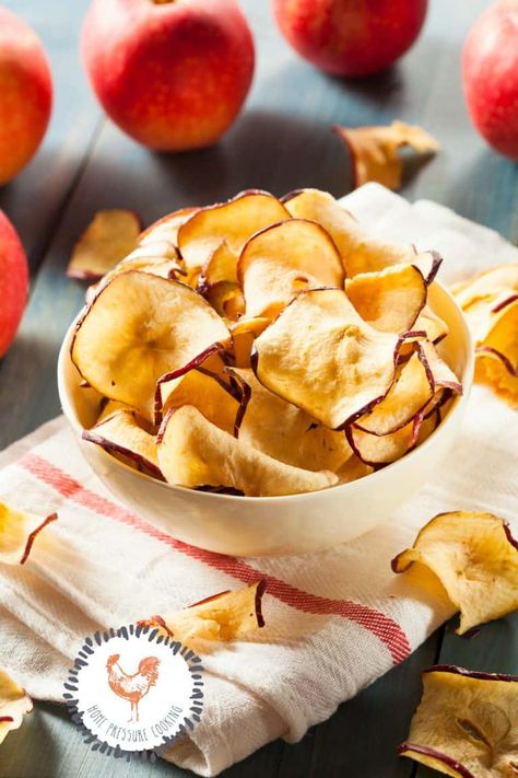 Ninja Foodi Dehydrate recipes for dogs - Home Pressure Cooking Healthy Apple Chips, Apple Chips Recipe, Easy Baked Apples, Dehydrated Apples, Apple Chips Baked, Pressure Cooking Today, Apple Chips, Dehydrated Fruit, Whole Food Diet