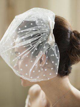 Polka Dot Veil With Satin Bow. Polka Dot Veil With Satin Bow on Tradesy Weddings (formerly Recycled Bride), the world's largest wedding marketplace. Price $85.00...Could You Get it For Less? Click Now to Find Out! Bridal Face Veil, Fun Veil, Polka Dot Veil, Rockabilly Wedding, 1950s Wedding, Secret Wedding, Face Veil, Blusher Veil, Bridal Headwear