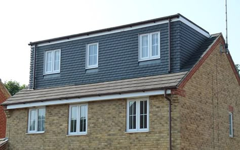 cladding a dormer | Large box rear dormer - maximising usable floor spacewithout the need ... Bungalow Loft Conversion, Loft Conversion Roof, Attic Dormer, Loft Dormer, Loft Exterior, Dormer House, Loft Conversion Bedroom, Dormer Loft Conversion, Dormer Bungalow