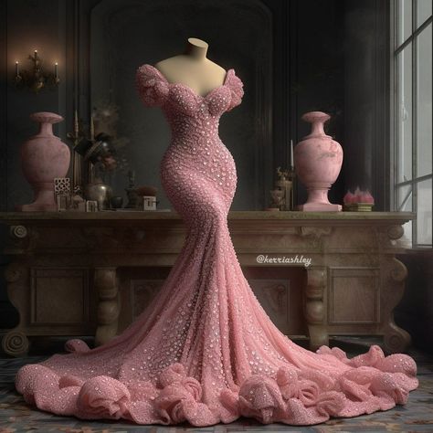 Pink Mermaid Dress Wedding, Mermaid Tail Gown, Pink Wedding Gowns Mermaid, Pink Extravagant Dress, Diamond Mermaid Dress, Mermaid Tail Dress Gowns, Fish Tail Dress Wedding, Barbie Pink Dress Gowns, Pink Md Dresses