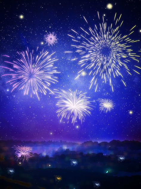 Fireworks Anime, Fireworks At Night, Anime Fireworks Background, Fireworks Wallpaper Backgrounds, Gothic Background, Fireworks Background Landscape, Fireworks Background, Fireworks Art, Blue Fireworks