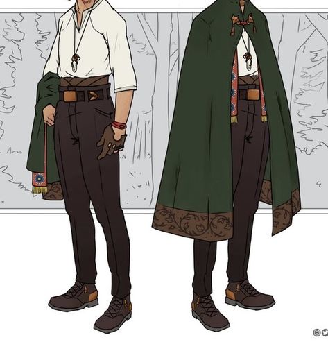 Cloak Outfit Men, Royal Outfit Design, Archivist Character, Male Wizard Outfit, Mage Reference, Fantasy Bard Outfit Male, Fantasy Scholar Outfit Male, Oc Clothes Outfit Ideas Male, Character Outfits Drawing Male