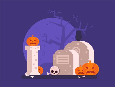 Marketing Halloween Ideas, Halloween Motion Graphics, Cute Halloween Gif, Thanksgiving Animation, Gif Halloween, Halloween Animation, Halloween Animated, Car Animation, Halloween Gif