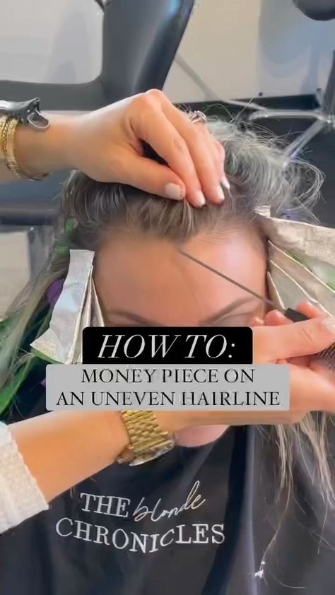 framar on Instagram: "Here’s how I create a money piece on a hairline that’s slightly uneven (it’s rare to come across a perfectly straight hairline, so I do… Blonde Chronicles, Highlight Techniques, Uneven Hairline, Diy Hair Dye, Perfect Money, Money Piece, Brown Spots On Face, Dark Hair With Highlights, Hair Techniques