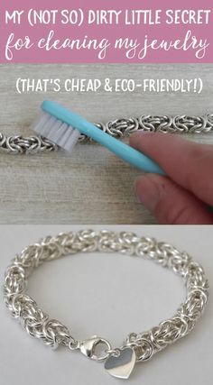 Homemade Jewelry Cleaner, Jewelry Cleaner Diy, Jewelry Hacks, Clean Gold Jewelry, How To Clean Silver, Cleaning Silver Jewelry, Fake Jewelry, Tarnished Jewelry, My Jewelry