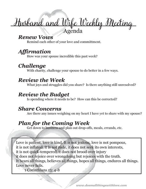 Page 1 of 1 Married Life Organization, Family Council, Marriage Meeting, Improve Marriage, Meeting Template, Couples Communication, Marriage Inspiration, Ready For Marriage, Marriage Ideas