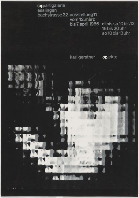 Karl Gerstner. Karl Gerstner: Opjekte. 1966 | MoMA Karl Gerstner, Gfx Design, Max Bill, Guitar Pedal, Random Inspiration, Swiss Design, Poster Layout, Communication Design, Design Graphique