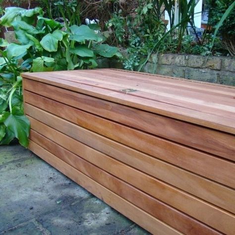 Gardening Boxes, Garden Storage Bench, Diy Bench Seat, Outdoor Storage Units, Waterproof Outdoor Storage, Outdoor Bench Seating, Wooden Storage Bench, Pool Storage, Outdoor Storage Bench