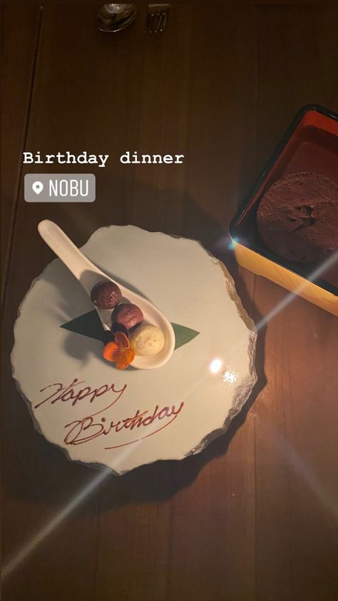 Birthday Dinner Captions, Nobu Birthday, Nobu Aesthetic, Spoiled Girl, Rich Vibes, Birthday 27, Birthday Vibes, Aesthetic Birthday, Car Poses