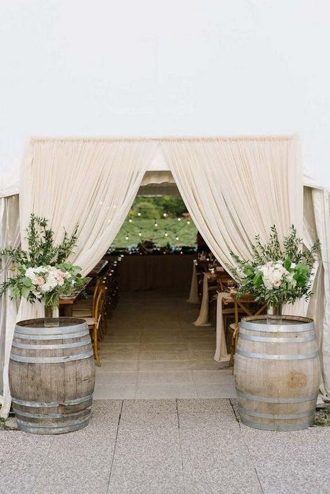 elegant tented wedding entrance decoration ideas Wedding Entrance Decoration, Entrance Decoration Ideas, Outdoor Wedding Entrance, Outdoor Tent Wedding, Entrance Decoration, Reception Entrance, Wedding Entrance Decor, Tented Wedding, Barn Wedding Decorations