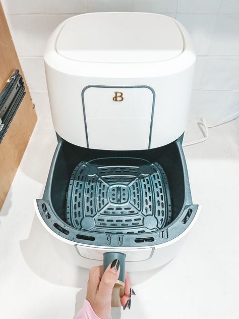 White Air Fryer You NEED! White Air Fryer, Gold Kitchen Hardware, Reheat Pizza, Making French Fries, Chicken Leg Recipes, Homemade Chips, Air Fryers, Chicken Legs, Easy Family Meals