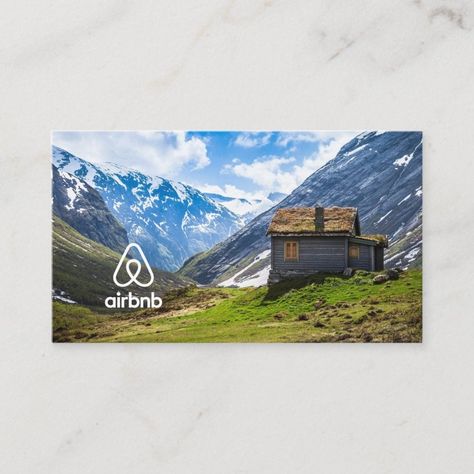 House rental picture and logo Airbnb Business Card  Zazzle Airbnb Business, Travel Ads, Air B And B, Visiting Cards, House Rental, Shop House, Business Card, Business Cards, Created By