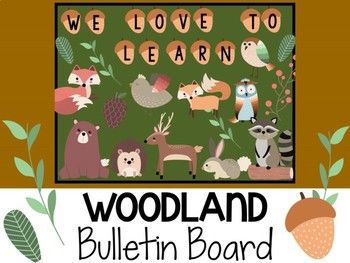 WOODLAND ANIMALS - Bulletin Board Babes, Class Decor Set, Letters Wildlife Bulletin Board Ideas, Woodland Animal Bulletin Board Ideas, Welcome To Our Neck Of The Woods Bulletin Board, Forest Animal Bulletin Board Ideas, Woodland Theme Bulletin Board Ideas, Woodland Bulletin Board Ideas, Woodland Animals Bulletin Board, Nature Bulletin Boards, Woodland Bulletin Board