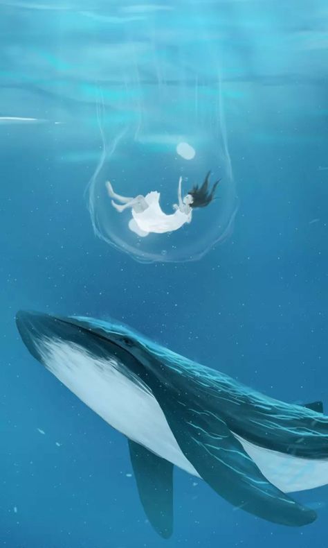 Beautiful Acrylic Painting, Whale Art, Cute Tumblr Wallpaper, Art Gallery Wallpaper, Anime Artwork Wallpaper, Fantasy Art Landscapes, 판타지 아트, Ocean Creatures, Pretty Art