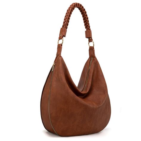 PRICES MAY VARY. Material: Soft PU leather fabric; polyester liner; smooth metal zipper; high-quality hardware. all of these materials make the slouchy hobo bag more elegant and durable. Size: 15.7"L*13"H*4.7"W(Extended Size). It can fit laptops up to 14 inches and tablets of all sizes, of course, also includes your wallet, cosmetics, skin care products, keys, sunglasses, cell phones, etc. The hard PU leather woven handle is suitable for hand-holding and shoulder-carrying. It is 15.8 inches long Fall Purses 2024, Fall Purses, Slouchy Tote Bag, Soft Leather Hobo Bag, Hobo Bags For Women, Heavy Clothing, Slouchy Hobo Bag, Slouchy Tote, Woven Handbags