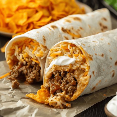 Taco Bell Beefy Melt Burrito - Recipes, Tasks & Tools Mexican Food Burritos, Mexican Taco Recipes, Tacos Burritos, Dinner Ideas Tacos, Burito Recipes, Taco Bell Burrito, Tex Mex Food, Beefy Five Layer Burrito Recipe, Burittos Recipes Easy