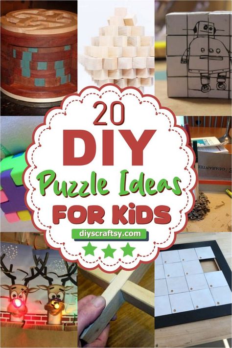 DIY Puzzle Puzzle Ideas, Large Puzzle Pieces, Diy Puzzle, Diy Puzzles, Homemade Diy, Your Brain, Decorating Your Home, Brain, For Kids