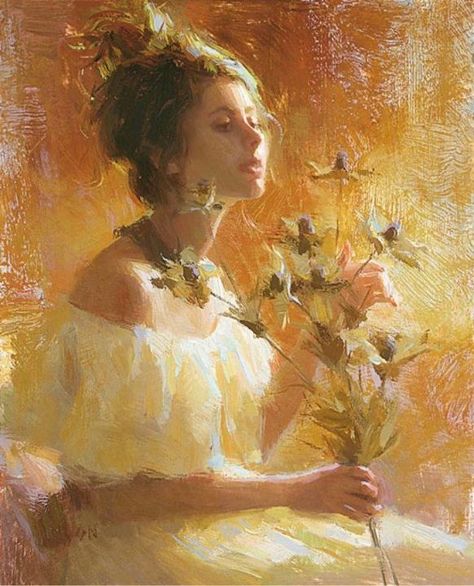 Susan Lyon | American Realist/Impressionist painter | Tutt'Art@ | Pittura * Scultura * Poesia * Musica | Susan Lyon, Raindrops And Roses, Yellow Dresses, Women Art, Impressionist Art, Art Appreciation, Woman Painting, Inspiration Board, Painting Style