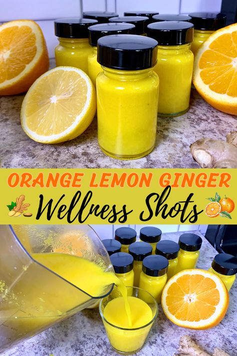 Boost your day with these zesty Orange Lemon Ginger Shots—packed with flavor and immune-boosting goodness! 🍊🍋💪 #orangegingershots #wellnesshots #juice #coldpressedjuice #vitamincshots #healthyrecipe #vegan Lemon Ginger Shots, Ginger Wellness Shots, Ginger Shot Recipe, Elixir Recipe, Orange Juice Recipes, Ginger Shots, Turmeric Shots, Vegan Recipes Plant Based, Turmeric Health