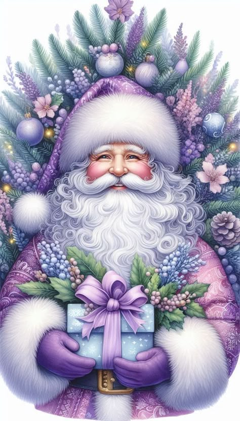 Santa Claus Pictures Image, Funny Santa Pictures, Santa Claus Wallpaper, Christmas Profile Pictures, Merry Christmas Images Free, Christmas Clipart Free, Santa Images, Purple Santa, Christmas Card Wishes