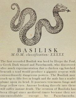 Basilisk- Fantastic Beasts and Where to Find Them Harry Potter Creatures, Buku Harry Potter, Slytherin Aesthetic, Fantastic Beasts And Where, Remus Lupin, Harry Potter Aesthetic, Mythical Creatures Art, Mythological Creatures, A Snake