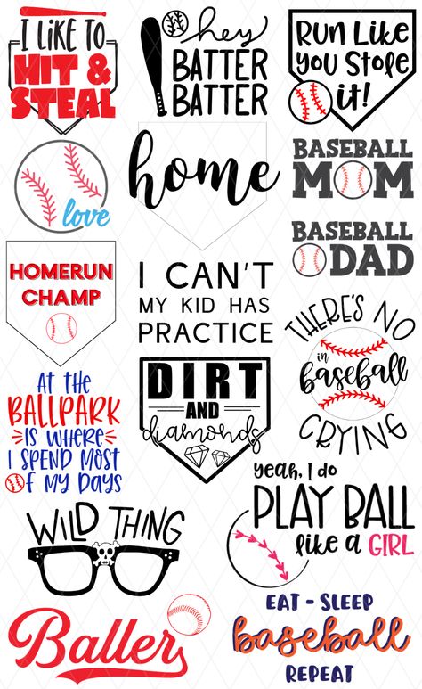 Svg Free Files For Cricut Shirts Women, Free Baseball Svg, Silhouette Stickers, Baseball Crafts, Softball Svg, Circuit Ideas, Baseball Party, Cricut Tips, Baseball Svg