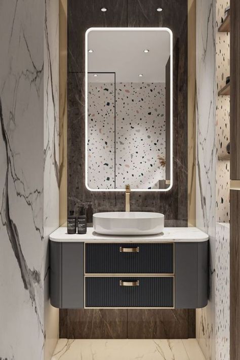 A world of bathroom decor ideias for you - Drawer Handles #furniturehardware #hardwarejewelry #bedroomdecor #drawerhardware Wash Basin Counter, Basin Counter, Vanity Wash Basin, Glass Bathroom Sink, Luxury Bathroom Vanity, Rectangular Bathroom Mirror, Modern Basin, Washroom Decor, Washbasin Design