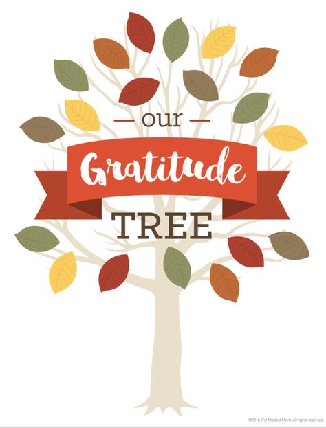 Our Gratitude Tree Printable. Write something you are thankful for each day and put on the tree, and be thankful the whole month of November, not just on Thanksgiving Day! A great craft to do with kids. Thankful Tree Printable, Gratitude Crafts, Modest Mom, Family Gratitude, Gratitude Tree, Fall Family Fun, Thankful Tree, Thanksgiving Gratitude, Tree Printable