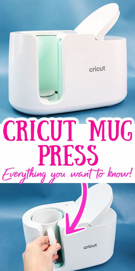 Everything you ever wanted to know about the Cricut Mug Press and more! Find out how to use it, what materials it works with, how it compares with other presses, and more! #cricut #cricutmugpress #sublimation Cricket Mug Press, Cricut Mugs, Diy Mug Designs, Cricut Mug Press, Make A Mug, Country Chic Cottage, Cricut Tips, Heat Resistant Gloves, Diy Mugs