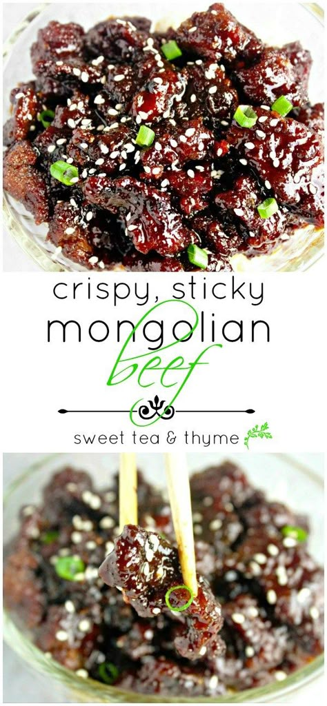 This is, no joke, the BEST homemade Mongolian beef I've ever made - AWESOME recipe! Crispy Mongolian Beef, Meals Beef, 5 Guys, Mongolian Beef Recipes, Crockpot Recipes Beef Stew, Beef Meals, Take Out Menu, Beef Steak Recipes, Meal Inspiration