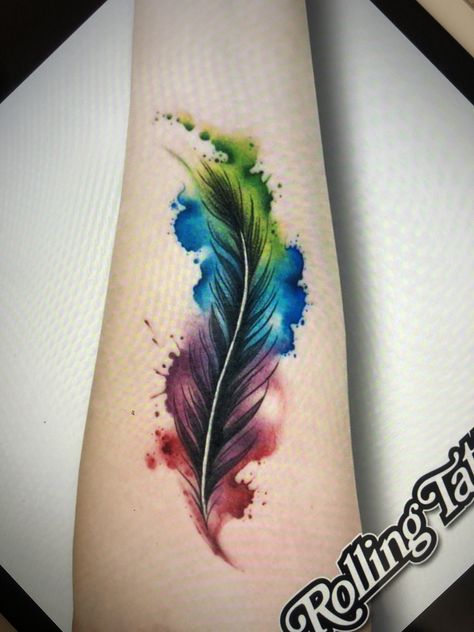 Long Cover Up Tattoos, Colorful Feather Tattoo, Plumas Tattoo, Dark Fantasy Tattoo, Deathcore Tattoo, Christmas Tree Tattoo, Feather Tattoo Colour, Japanese Phoenix Tattoo, Chest Tattoo Drawings