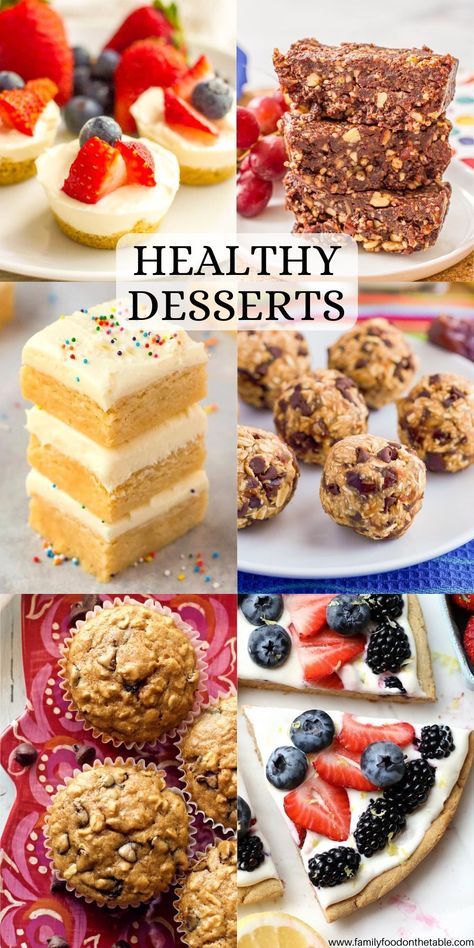 These healthy dessert recipes and ideas include everything from fruity treats to chocolate delights for some lightened up ways to satisfy your sweet tooth. Heart Healthy Desserts, Healthy Dessert Recipes Easy, Dessert Alternatives, Fruity Treats, Healthy Summer Desserts, Healthy Sweet Snacks, Boozy Desserts, Dessert Aux Fruits, Diet Desserts